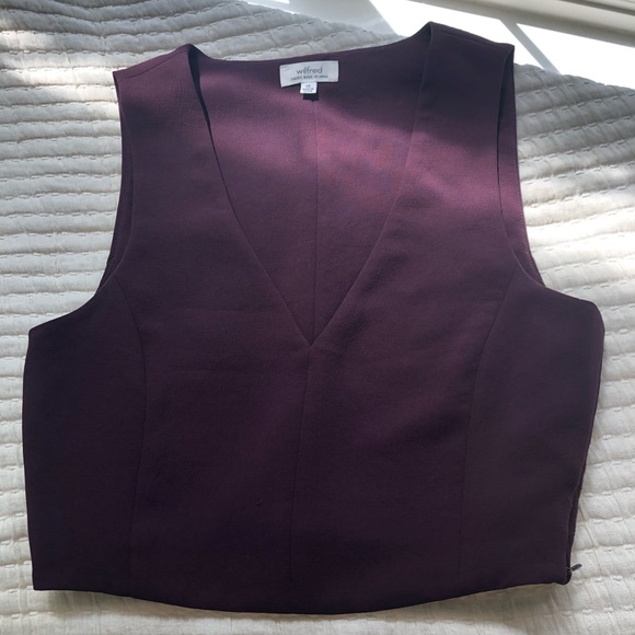 Wilfred (Aritzia) burgundy top - Picture 1 of 2